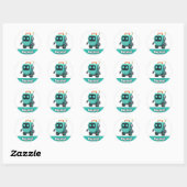 Autocollant de robot Cogsby - Mignon transparent (Feuille)
