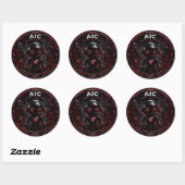 Autocollant de robot IA Cyberpunk AIC Dark Systems (Feuille)