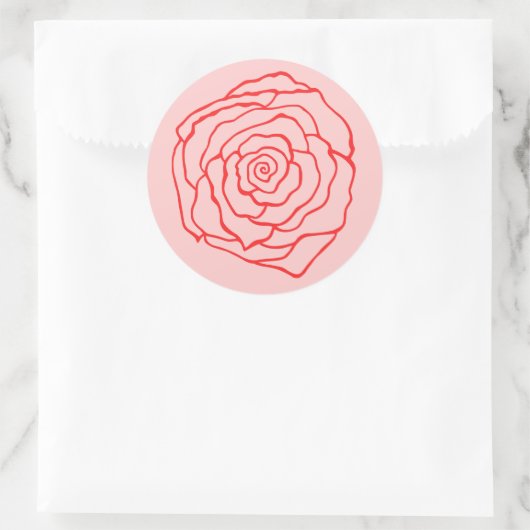 Autocollant de rose (Sac)