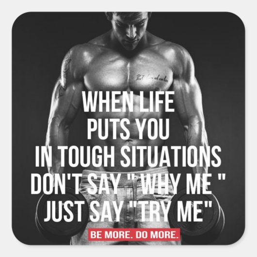 Autocollant de salle de gym Motivational Bodybuild (Devant)