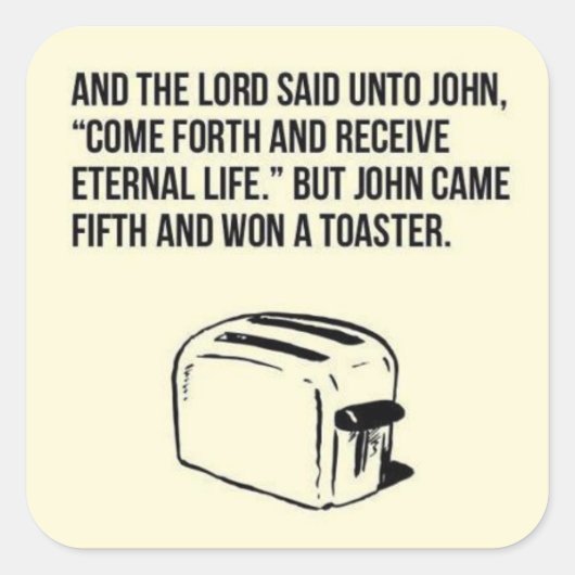 Autocollant de salut chrétien ironique (Devant)