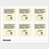 Autocollant de salut chrétien ironique (Feuille)