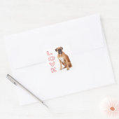 Autocollant de salutation pour chiot Boxer (Enveloppe)