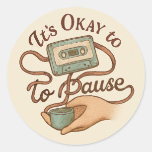 Autocollant de santé mentale de bande de cassette 