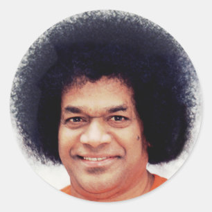 Autocollant de Sathya Sai Baba rond
