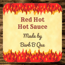 Autocollant de sauce chaude BBQ Retro Personnalisé