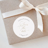 Autocollant de sauvegarde de date élégant moderne