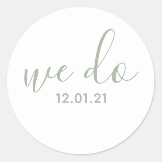 Autocollant de sceau de mariage à date We Do
