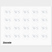 Autocollant de sceau d'enveloppe à initiales monog (Feuille)