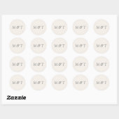 Autocollant de sceau d'enveloppe de monogramme de (Feuille)