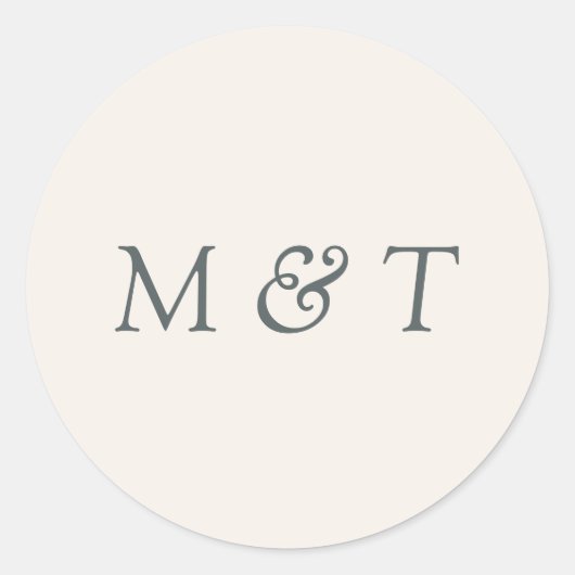 Autocollant de sceau d'enveloppe de monogramme de (Devant)