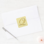 Autocollant de sceau d'enveloppe de monogramme Q e (Enveloppe)