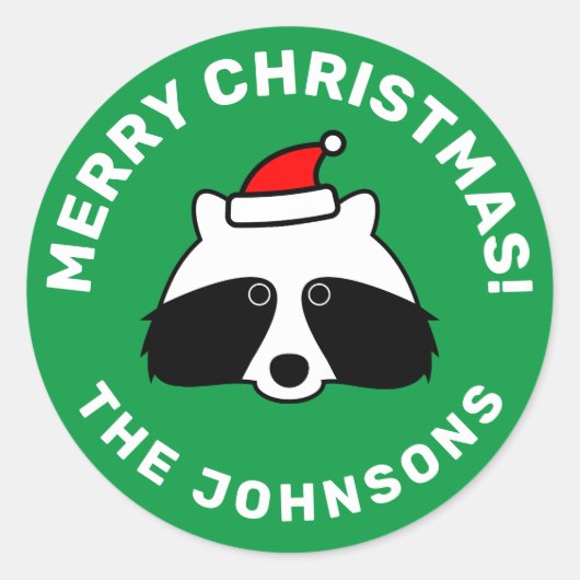 Autocollant de sceau d'enveloppe de Noël de raton (Devant)