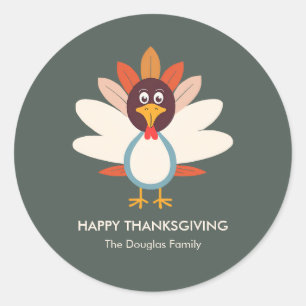 Autocollant de sceau d'enveloppe de Thanksgiving G