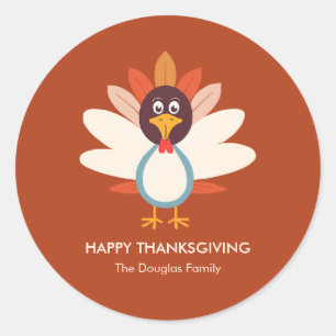 Autocollant de sceau d'enveloppe de Thanksgiving G