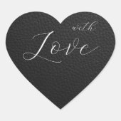 Autocollant de sceau d'enveloppe en cuir noir goth (Devant)