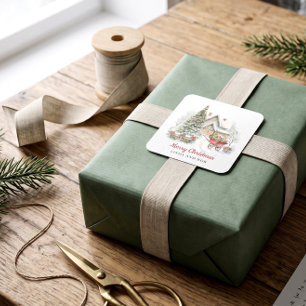 Autocollant de scellage de cadeau de Noël de livre