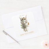 AUTOCOLLANT DE SCELLÉ ENVELOPPE : ANGE DE NOËL VIN (Enveloppe)