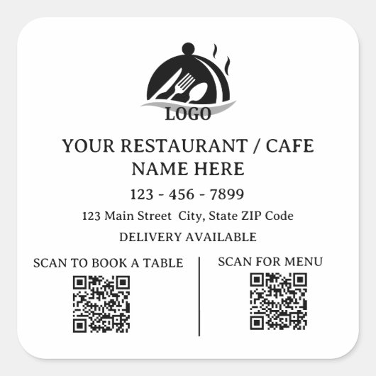 Autocollant de scellement de sac de plats à emport (Devant)