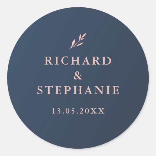 Autocollant de scellement d'enveloppe à feuillage  (Devant)