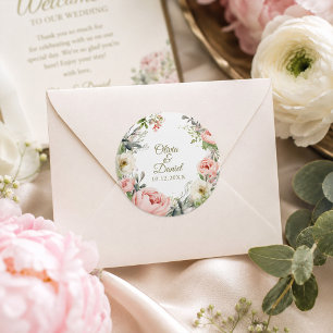 Autocollant de scellement d'enveloppe de mariage a