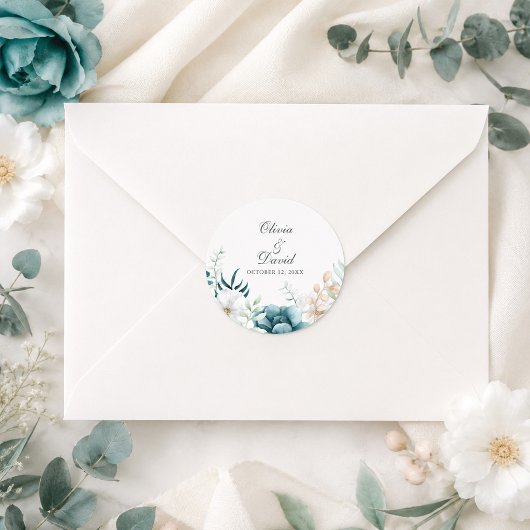 Autocollant de scellement d'enveloppe de mariage b