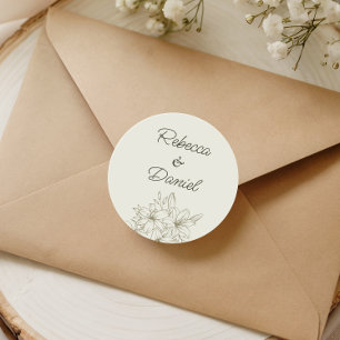 Autocollant de scellement d'enveloppe de mariage f