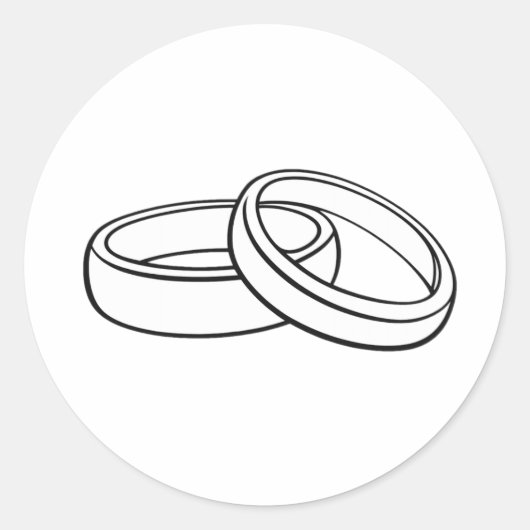 Autocollant de scellement d'enveloppe de mariage m (Devant)