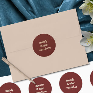 Autocollant de scellement d'enveloppe de mariage r
