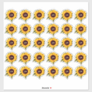 Autocollant de scellement d'enveloppe de monogramm