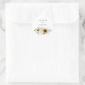 Autocollant de scellement d'enveloppe florale bleu (Sac)