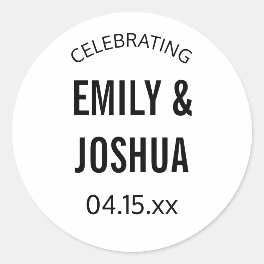 Autocollant de scellement d'invitation de mariage (Devant)