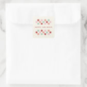 Autocollant de scellement en damier de vacances - (Sac)