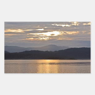 Autocollant de scène de coucher de soleil sur l'oc