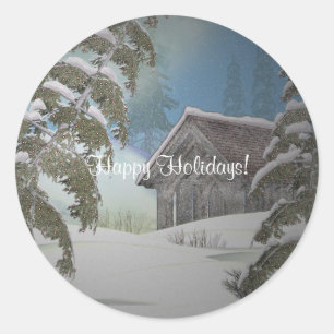 Autocollant de scènes d'hiver de Noël
