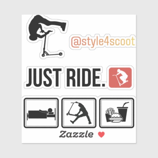 Autocollant de scooter Freestyle pack 2 (Feuille)