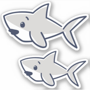 Autocollant de scrapbook Baby Shark dessiné à la m