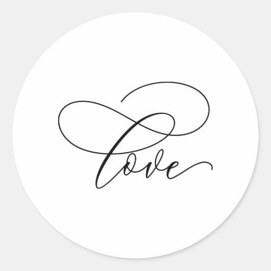 Autocollant de script Amour Élégant | Faveur de ma (Devant)