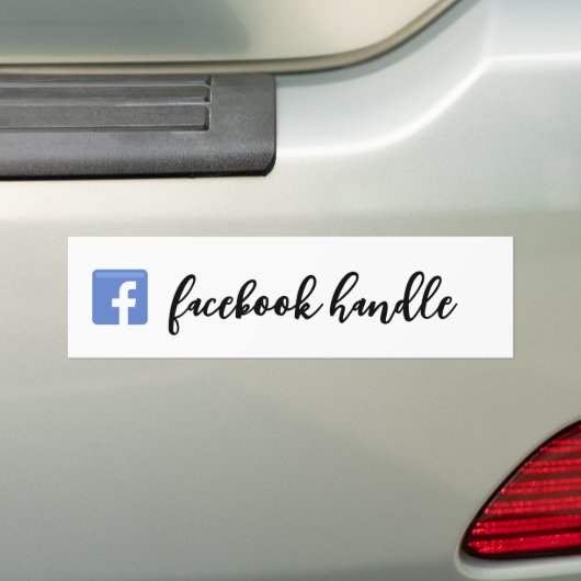 Autocollant de script de poignée Facebook (En voiture)