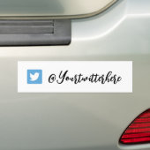 autocollant de script de poignée Twitter (En voiture)