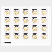 Autocollant de script doré pour chapeau de fin d'é (Feuille)