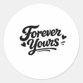 Autocollant de script romantique Forever Yours | A (Devant)