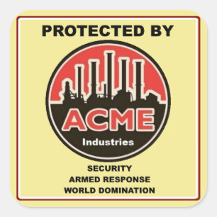 Autocollant de sécurité des Industries Acme