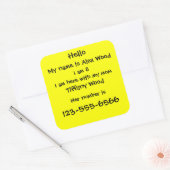 Autocollant de sécurité pour enfants (Enveloppe)