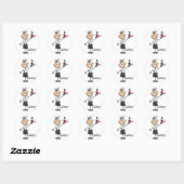 Autocollant de serveuse en bonhomme allumette (Feuille)