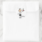 Autocollant de serveuse en bonhomme allumette (Sac)