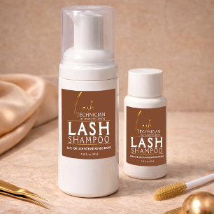 Autocollant de shampoing pour extension de cils Or