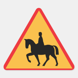 Autocollant de signe de croisement de cheval
