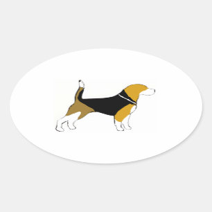autocollant de silhouette    de beagle