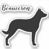 Autocollant de silhouette de Beauceron (Devant)